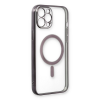 BFS  iPhone 12 Pro Max Kılıf Magneticsafe Lazer Silikon - Siyah