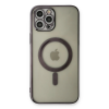 BFS  iPhone 12 Pro Max Kılıf Magneticsafe Lazer Silikon - Siyah
