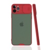 BFS  iPhone 11 Pro Max Kılıf Platin Kamera Koruma Silikon - Kırmızı