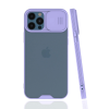 BFS  iPhone 12 Pro Max Kılıf Platin Kamera Koruma Silikon - Lila