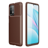 BFS  Xiaomi Redmi 9T Kılıf Auto Focus Karbon Kapak - Kahverengi