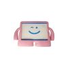 BFS  iPad Mini 5 Kılıf Karakter Tablet Silikon - Açık Pembe