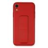 BFS  iPhone XR Kılıf Coco Deri Standlı Kapak - Kırmızı