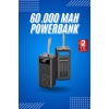 Powerbank Yüksek Kapasiteli 60.000 Mah Hızlı Şarj Şarj Özellikli Batarya