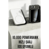 22.5W Magsafe Kablosuz Şarjlı Powerbank Dijital Ekran ve Hızlı Şarj