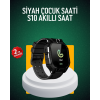 S10 Siyah Çocuk Takip Saati Güvenli Alan Uyarısı ve Sesli Mesaj