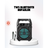 Taşınabilir 6.5” Bluetooth Hoparlör USB TF Kart Mikrofonlu Şarjlı Sistem