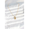 BFS 316L Çelik Gold Renk Mini Külçe Altın Model Kolye