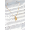 BFS 316L Çelik Gold Renk Külçe Altın Model Kolye