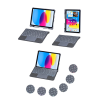 BFS  T5508D iPad 2022 10.9 (10.Nesil) Kılıf Palermo Ledli Klavyeli Standlı Tablet Kılıfı - Siyah