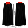 BFS  Kırmızı Yakalı Siyah Dracula Pelerin 120 cm