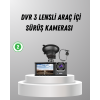 Üç Kameralı Araç DVR Full HD Gece Görüşlü ve 2 inç IPS Ekranlı