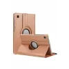 Newface Samsung Galaxy Tab A11 360 Tablet Deri Kılıf - Rose Gold