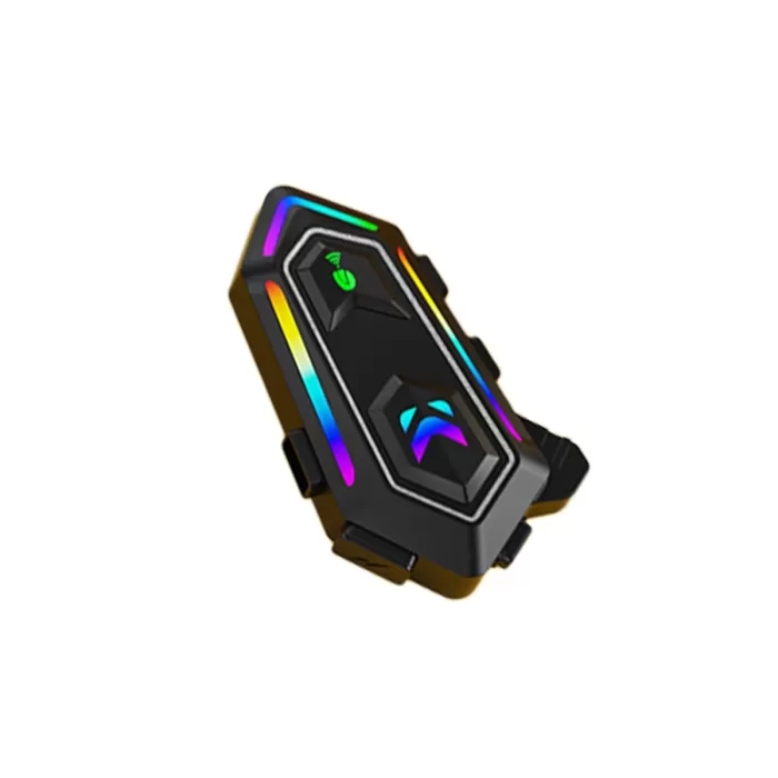 Karler Bass KRM2 RGB Motosiklet Sürücüleri İçin IPX6 Su Geçirmez Özellikli Kablosuz Bluetooth Kulaklık - Siyah