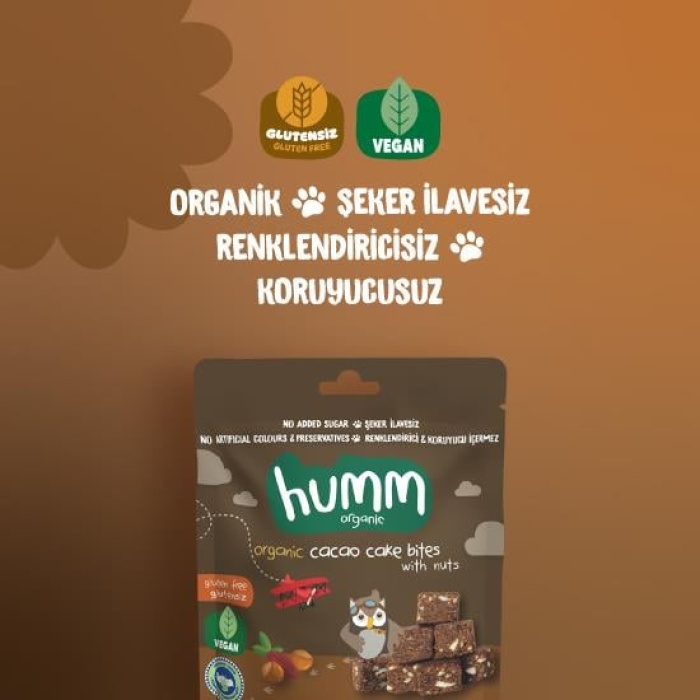Organik Fındıklı Kakaolu Vegan Kek 30 Gr