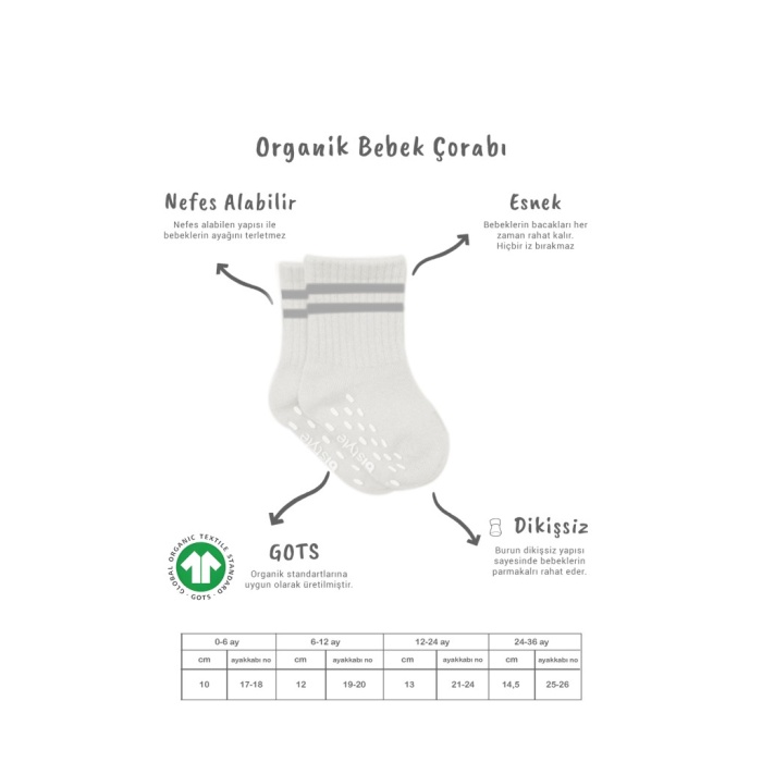 5Li Penye Kaymaz Çember Soket Çorap 10122 Ekru