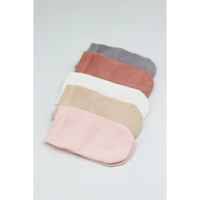 5li Penye Soket Kutulu Basic Çorap 10131 Pudra
