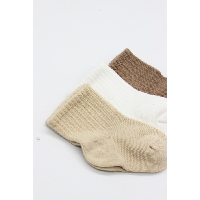 Dog Boy 3lü Penye Soket Çorap 10134 Bej