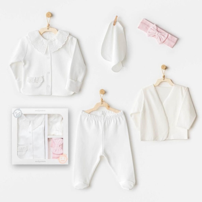 AC25650 Cuddly Bunny Bear 5Li Hastane Çıkışı Ecru Pink