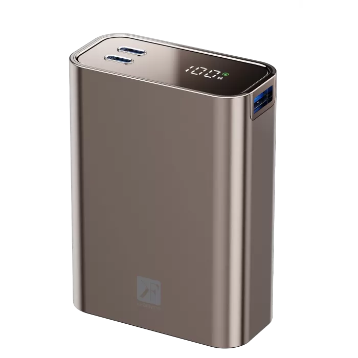 Newface PW501 20.000 mAh Dijital Göstergeli 2 Adet 45W Type-C ve 22.5W USB Çıkışlı Şarj PD Hızlı Şarj Powerbank - Titanyum