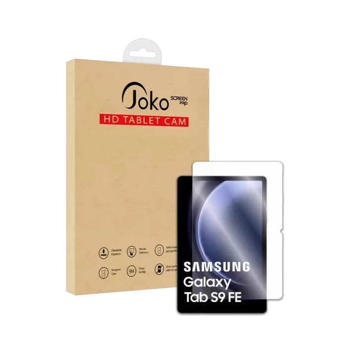 Joko Samsung Galaxy X610 Tab S9 FE Plus 12.4 HD Tablet Cam Ekran Koruyucu - Şeffaf