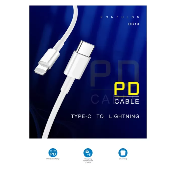 Konfulon DC13 1M 20W Type-C to Lightning Kablo iphone Uyumlu