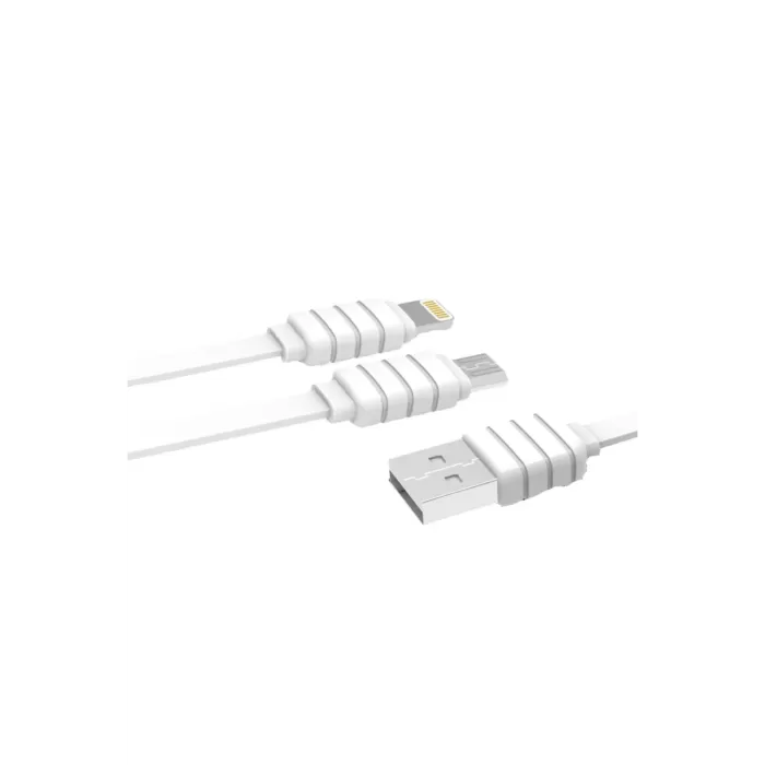 Konfulon S56 2in1 (Lightning-Micro USB) Kablo 1.2M 2.1A