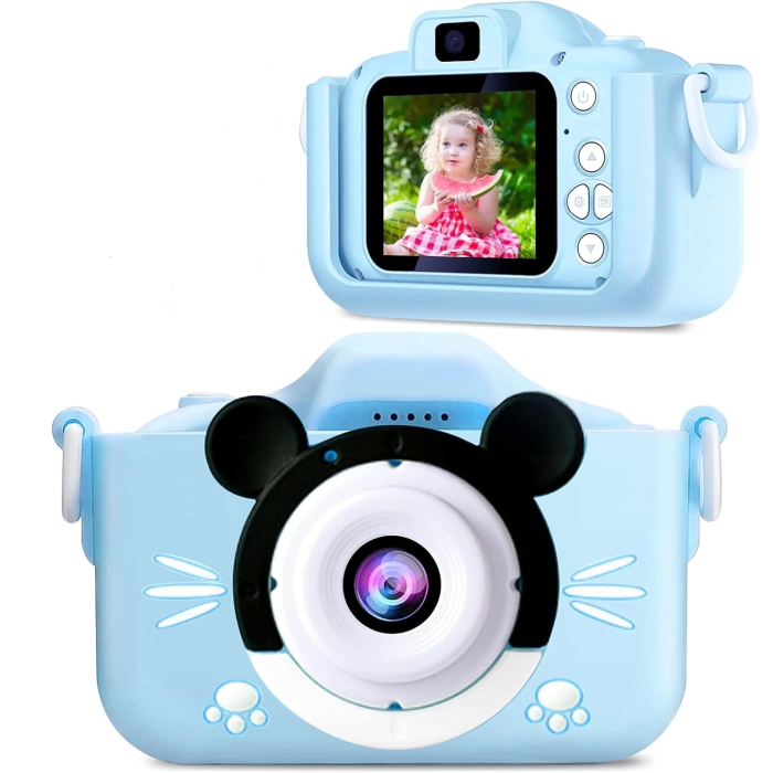 Çocuk Dijital Fotoğraf Makinası 20 Mp Video Kaydedici 2.0 İnç Çift Kameralı