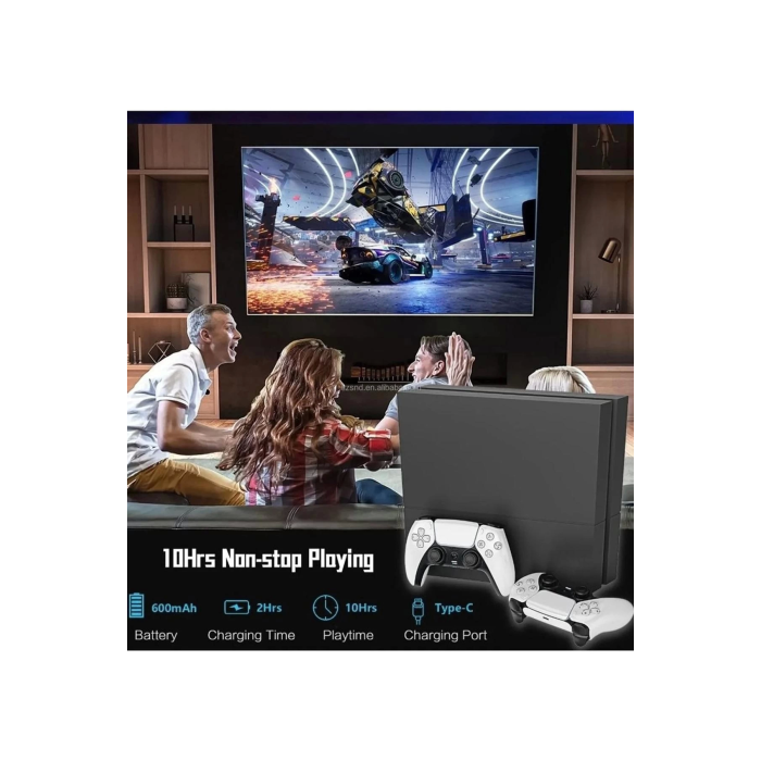 P4 Plus Bluetooth Titreşimli Ps4/ps5 Uyumlu Pc Telefon Joystick Kablosuz Oyun Kolu Siyah