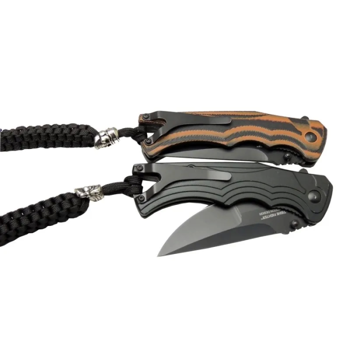 Tighe Fifhter Brt 863zbr Kahverengi Kamp Çakı 21cm - Yarı Otomatik, İpli, Kemerlikli