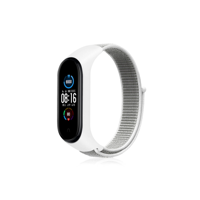BFS  Xiaomi Mi Band 4 Hasırlı Cırtcırtlı Kordon - Beyaz