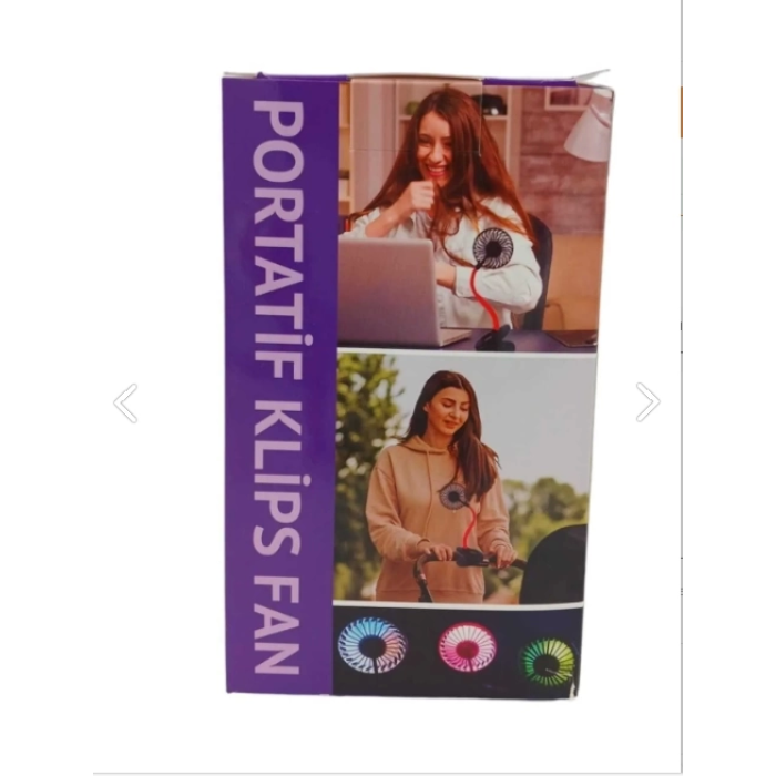 Portatif Işıklı Mini Klipsli Fan