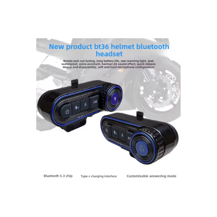 Bt36 Kask Kulaklık Bluetooth Motosiklet Kulaklık Intercom 5.3