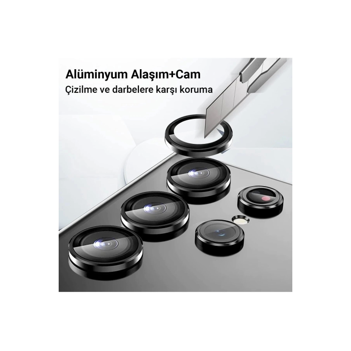 BFS  Samsung Galaxy A34 5G Valdez Metal Kamera Lens - Gümüş
