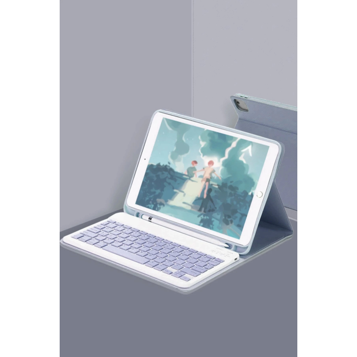 BFS  iPad Air 11 (2024) Kılıf KC01 Smart Klavyeli Tablet Kılıfı - Lacivert