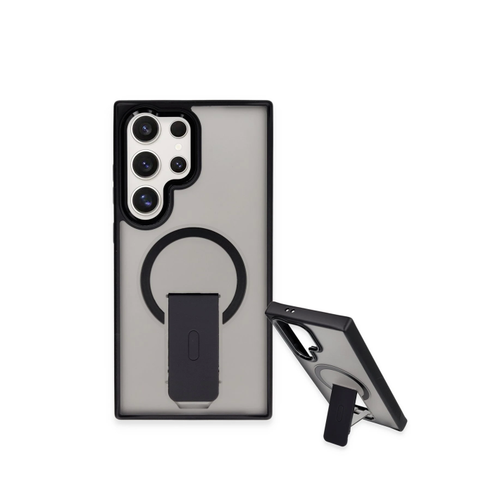 BFS  Samsung Galaxy S23 Ultra Tork Magsafe Standlı Kapak - Derin Mor