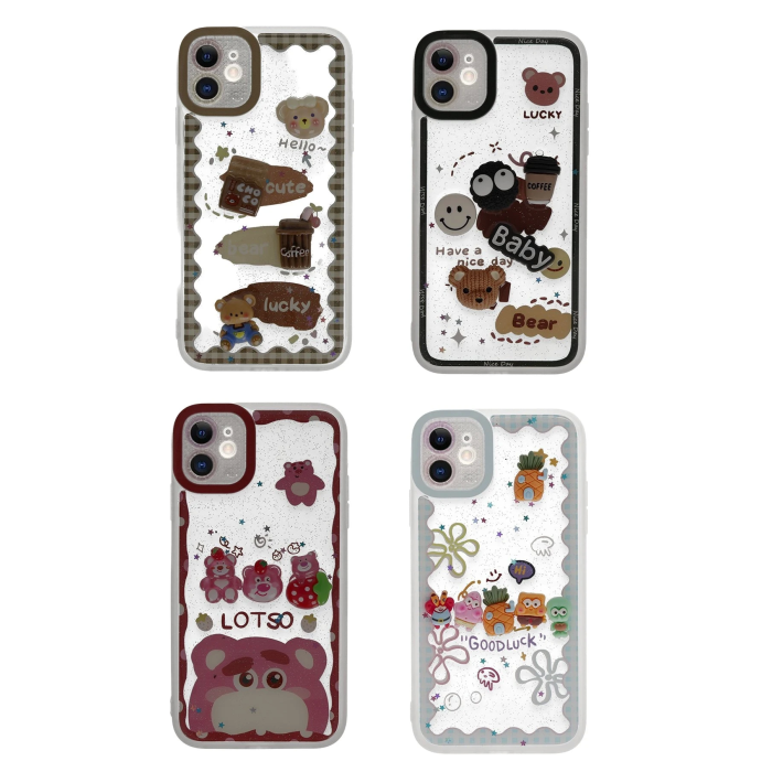 BFS  iPhone 11 Kılıf Sweet Desenli Silikon Kapak - Pembe