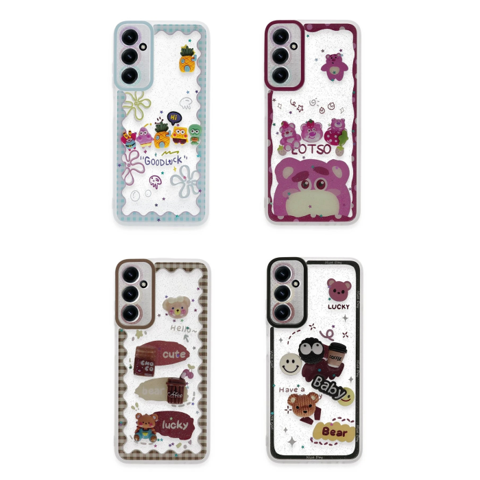 BFS  Samsung Galaxy A25 5G Kılıf Sweet Desenli Silikon Kapak - Şeffaf