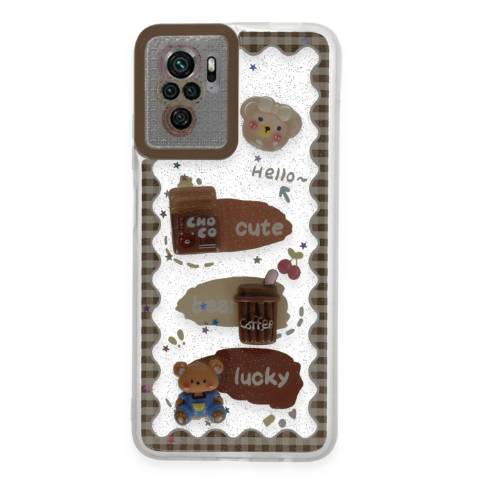 BFS  Xiaomi Redmi Note 10 Pro Kılıf Sweet Desenli Silikon Kapak - Şeffaf