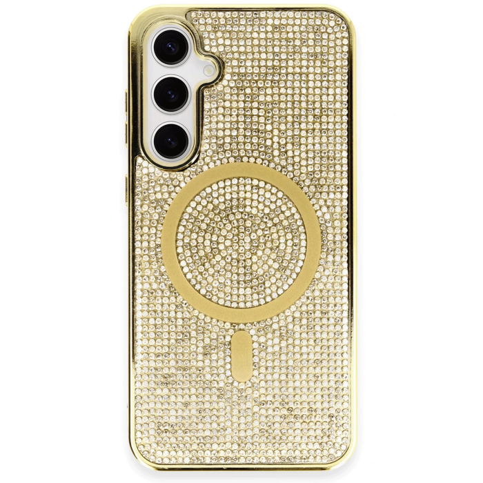 BFS  Samsung Galaxy S23 Kılıf Diamond Magsafe Kapak - Gold