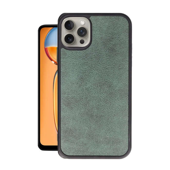 BFS  iPhone 14 Pro Kılıf Aras Deri Kapak - Koyu Yeşil