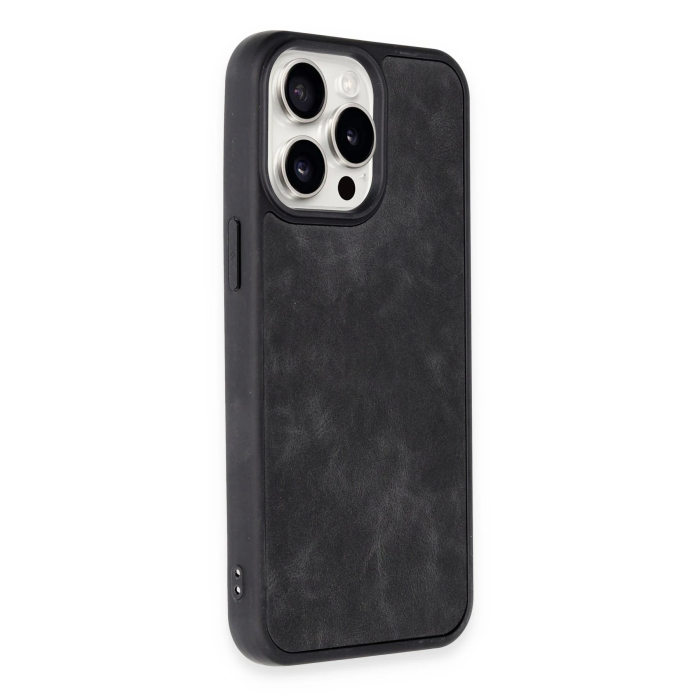 BFS  iPhone 14 Pro Max Kılıf Aras Deri Kapak - Siyah