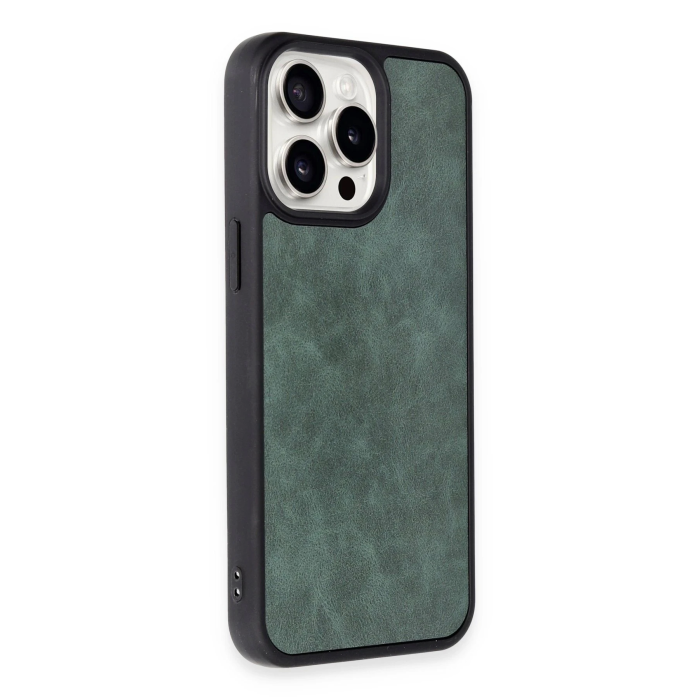 BFS  iPhone 14 Pro Max Kılıf Aras Deri Kapak - Koyu Yeşil