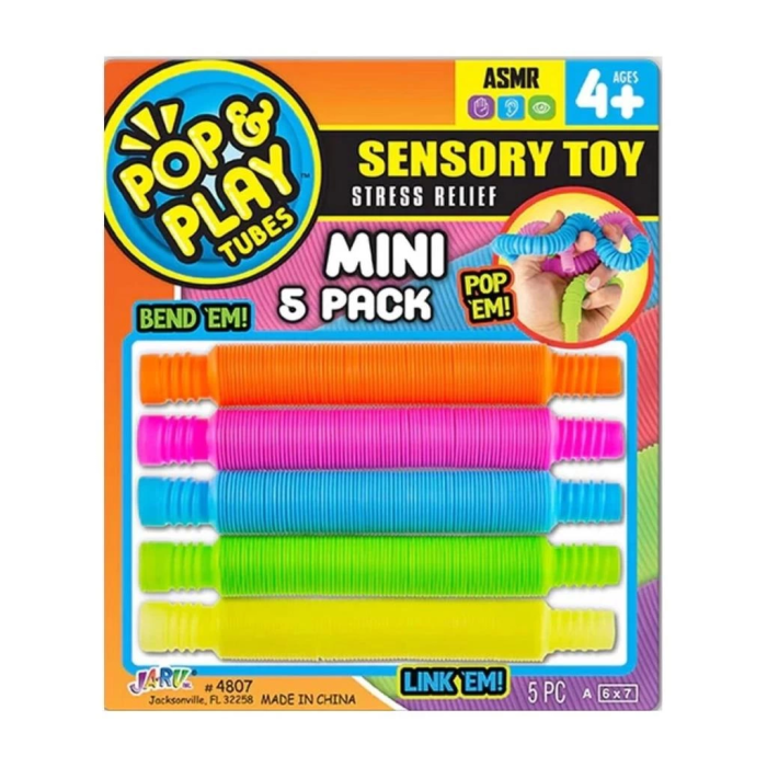 BFS   04807 -SUN-JRU-POP PLAY TUBES DUYUSAL STRES  OYUNCAĞI MİNİ 5Lİ 2A KRTL