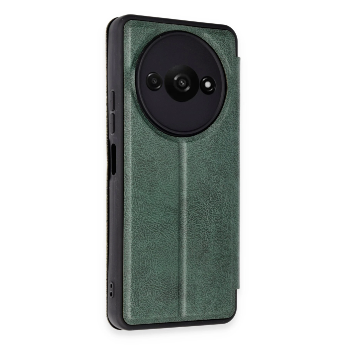 BFS  Xiaomi Redmi A3 4G Kılıf Flip Cover - Koyu Yeşil