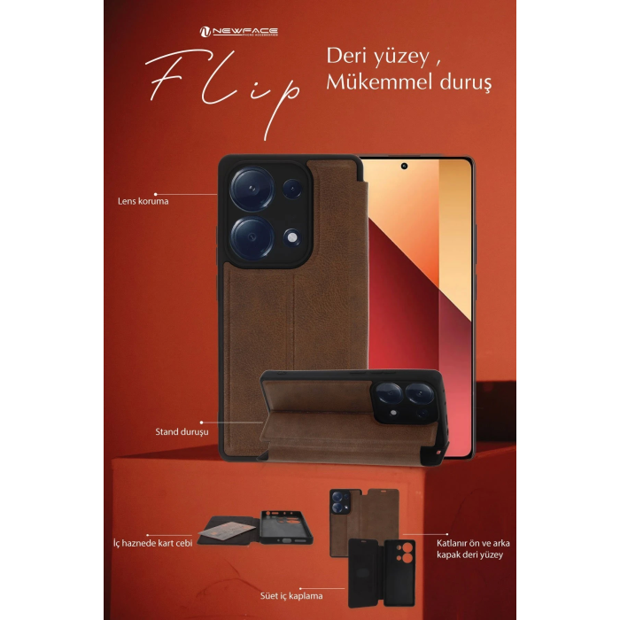 BFS  Xiaomi Redmi A3 4G Kılıf Flip Cover - Koyu Yeşil