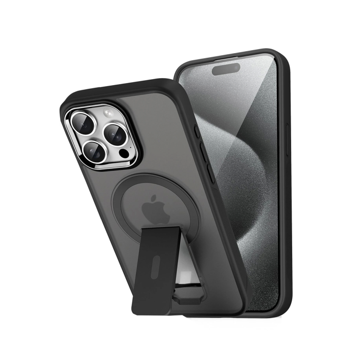 BFS  iPhone 16 Pro Tork Magsafe Standlı Kapak - Siyah