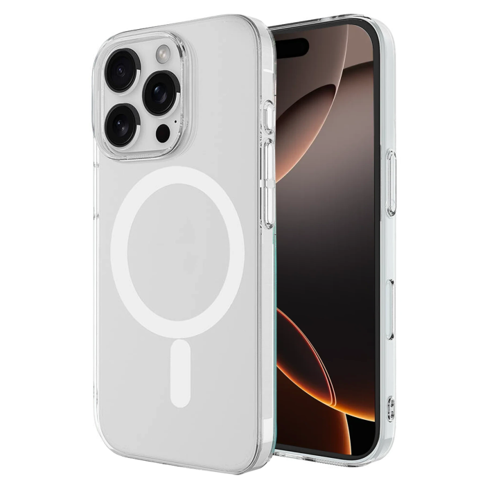 BFS  iPhone 16 Pro Kılıf Magneticsafe Şeffaf Silikon - Şeffaf