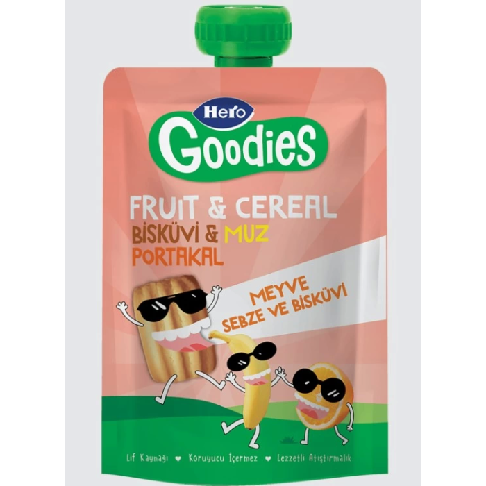 BFS  Hero Goodies Muz Portakal Bisküvi Havuç 100 Gr