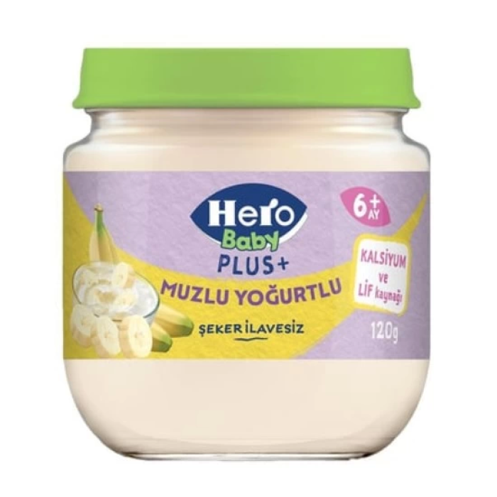 BFS  Hero Baby Plus Muzlu Yoğurtlu Kavanoz Mama 120 Gr